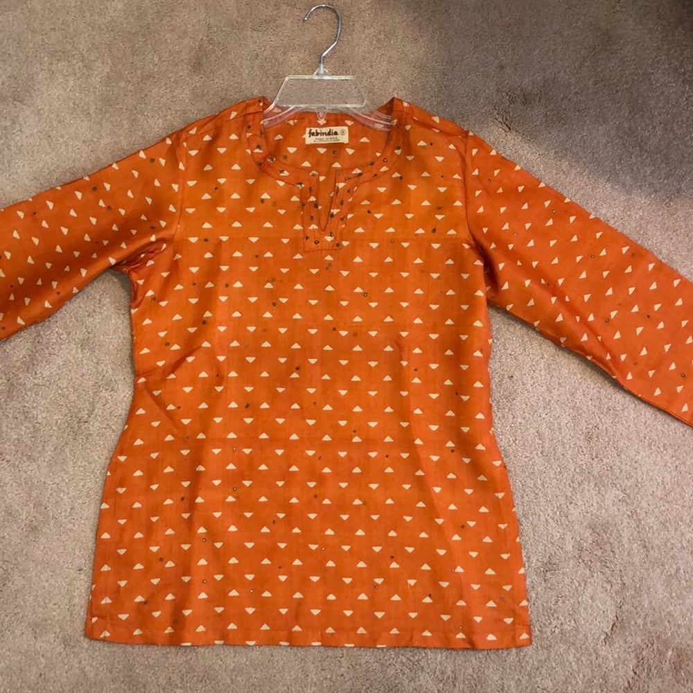 Artisan crafted 100% silk blouse